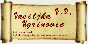 Vasiljka Ugrinović vizit kartica